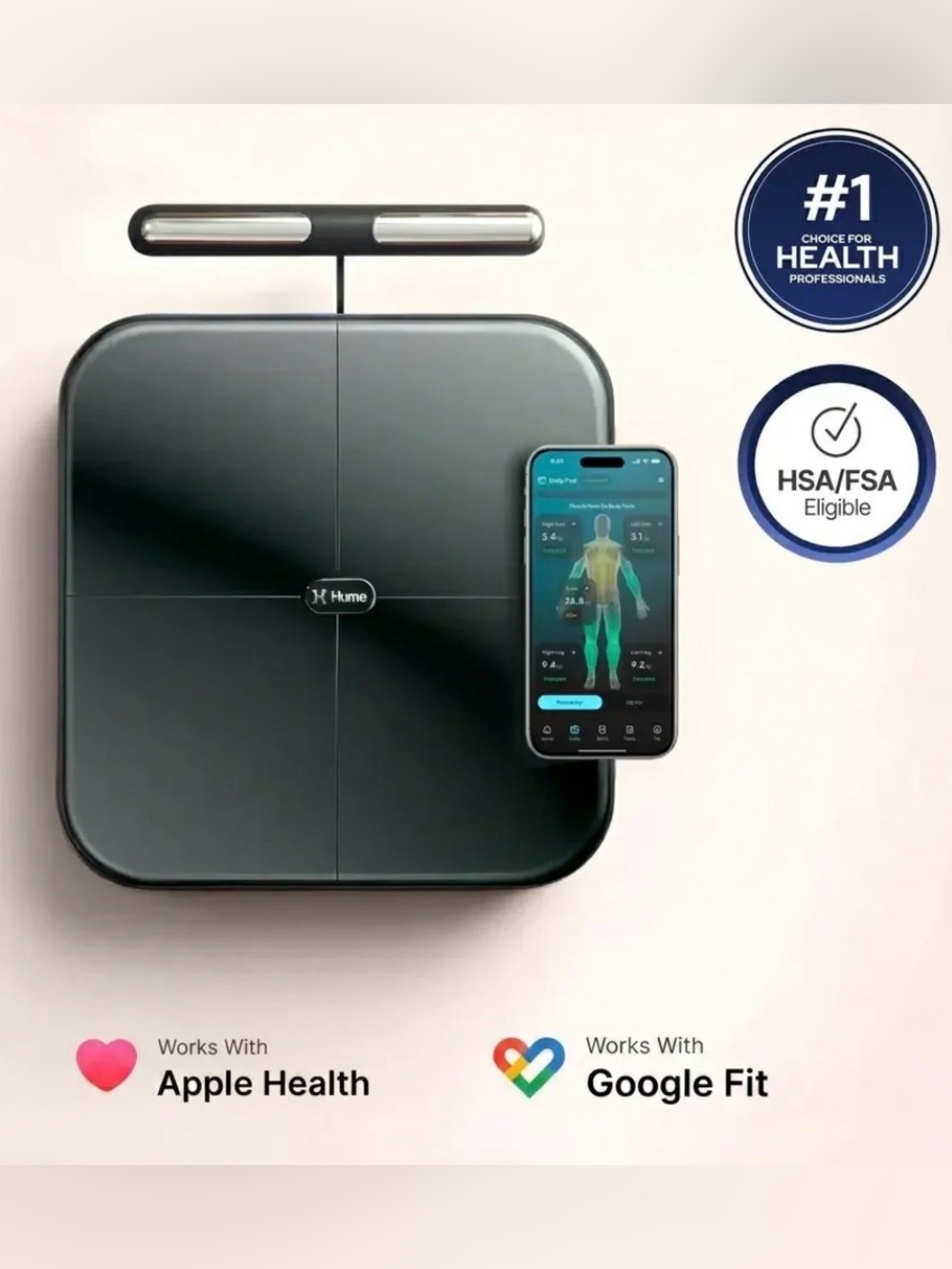 Hume Smart Body Composition Scale in Matte Black